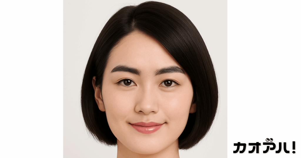 三角眉毛の人相の女性