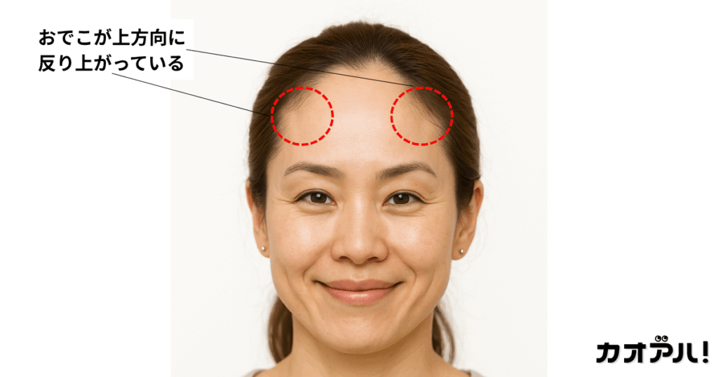タイプ4.おでこの両側(両角)が出っ張っている人相